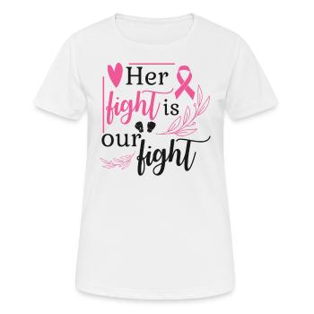 Ihr Kampf ist unser Kampf - Frauen T-Shirt atmungsaktiv - Weiß - Vorne - AI Model Female 172 dark (172cm)