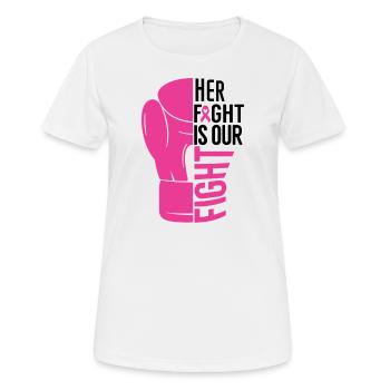 Ihr Kampf ist unser Kampf - Frauen T-Shirt atmungsaktiv - Weiß - Vorne - AI Model Female 172 dark (172cm)