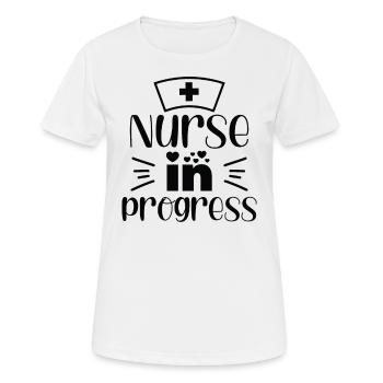 Nurse in Progress - Women's Breathable T-Shirt - white - Front - AI Model Female 172 dark (172cm)
