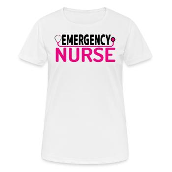 Emergency Nurse - Women's Breathable T-Shirt - white - Front - AI Model Female 172 dark (172cm)