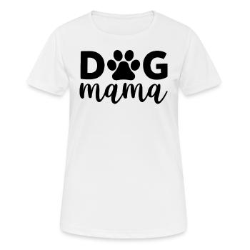 Hundemama - Frauen T-Shirt atmungsaktiv - Weiß - Vorne - AI Model Female 172 dark (172cm)