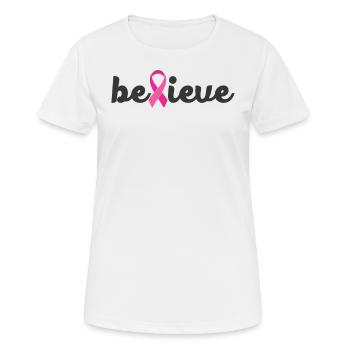 Glaube an eine Heilung - Frauen T-Shirt atmungsaktiv - Weiß - Vorne - AI Model Female 172 dark (172cm)
