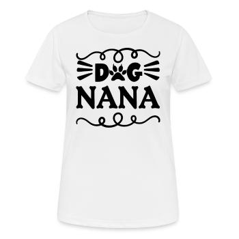 Chiens Grand-mère - T-shirt respirant Femme - blanc - Devant - AI Model Female 172 dark (172cm)