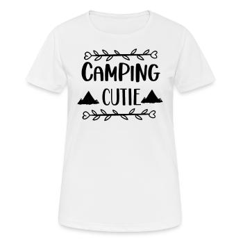 Camping Cutie - T-shirt respirant Femme - blanc - Devant - AI Model Female 172 dark (172cm)