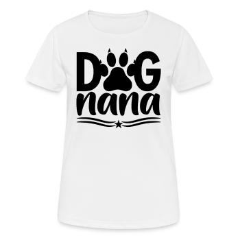 Chiens Grand-mère - T-shirt respirant Femme - blanc - Devant - AI Model Female 172 dark (172cm)