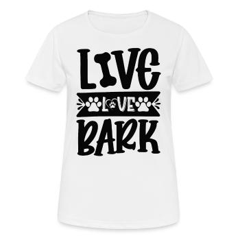 Vie Amour Aboiements - T-shirt respirant Femme - blanc - Devant - AI Model Female 172 dark (172cm)