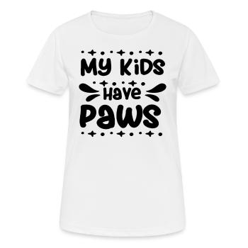 My children have paws - Women's Breathable T-Shirt - white - Front - AI Model Female 172 dark (172cm)