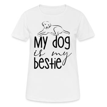 Mon chien est mon meilleur ami - T-shirt respirant Femme - blanc - Devant - AI Model Female 172 dark (172cm)
