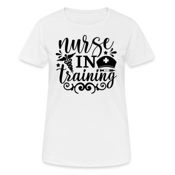 Krankenschwester in Ausbildung - Frauen T-Shirt atmungsaktiv - Weiß - Vorne - AI Model Female 172 dark (172cm)