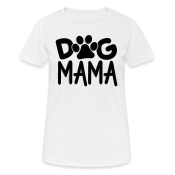 Maman chien - T-shirt respirant Femme - blanc - Devant - AI Model Female 172 dark (172cm)
