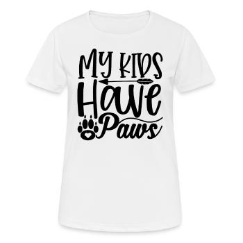 My children have paws - Women's Breathable T-Shirt - white - Front - AI Model Female 172 dark (172cm)