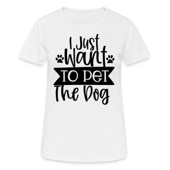 Employed as a dog mom - Women's Breathable T-Shirt - white - Front - AI Model Female 172 dark (172cm)