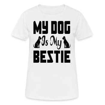 Mon chien est mon meilleur ami - T-shirt respirant Femme - blanc - Devant - AI Model Female 172 dark (172cm)