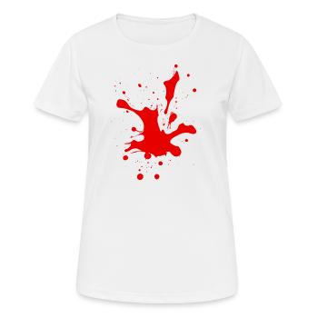 Blood Splash Horror Gift Idea - Women's Breathable T-Shirt - white - Front - AI Model Female 172 dark (172cm)