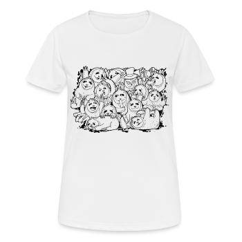 Sloth Family - Women's Breathable T-Shirt - white - Front - AI Model Female 172 dark (172cm)