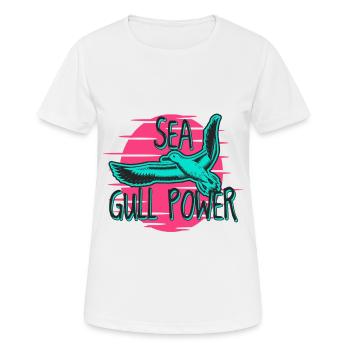 Seagull Lake Sea Coast - Women's Breathable T-Shirt - white - Front - AI Model Female 172 dark (172cm)
