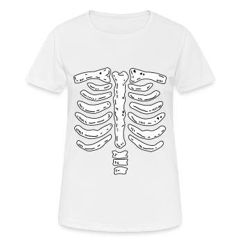 Bone Skeleton Halloween Costume - Women's Breathable T-Shirt - white - Front - AI Model Female 172 dark (172cm)