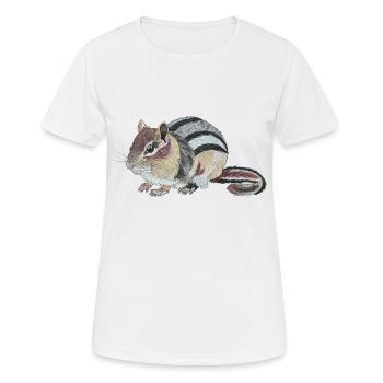 Chipmunk Chipmunk Cheek Squirrel Burunduk - Women's Breathable T-Shirt - white - Front - AI Model Female 172 dark (172cm)