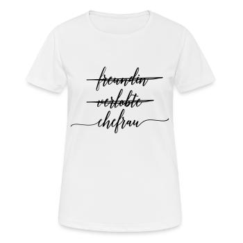 ehefrau - Frauen T-Shirt atmungsaktiv - Weiß - Vorne - AI Model Female 172 dark (172cm)