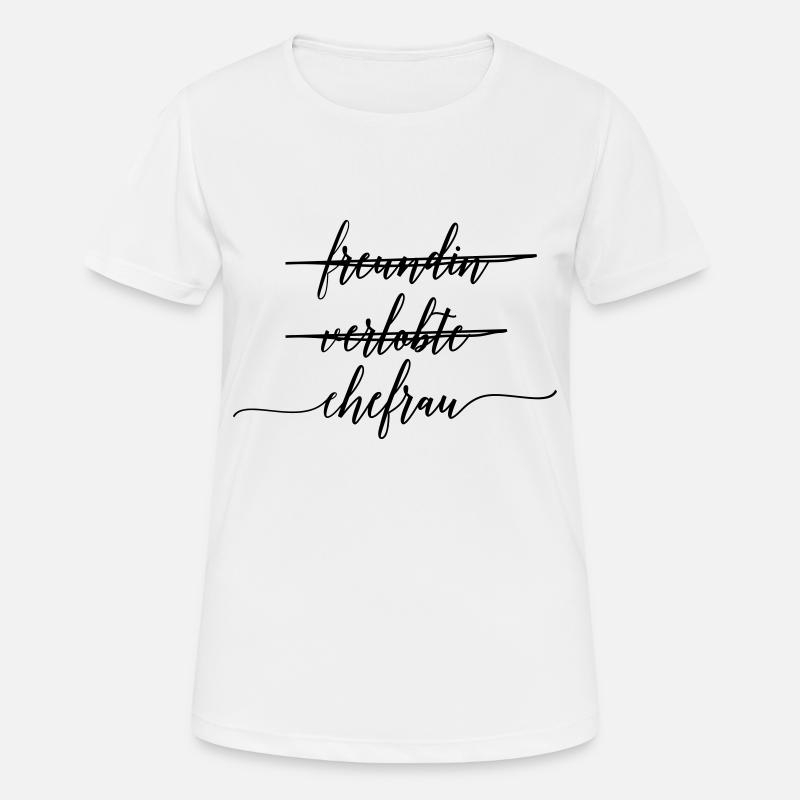 ehefrau - Frauen T-Shirt atmungsaktiv - Weiß