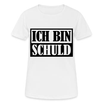Ich bin Schuld | Farbe änderbar - Frauen T-Shirt atmungsaktiv - Weiß - Vorne - AI Model Female 172 dark (172cm)