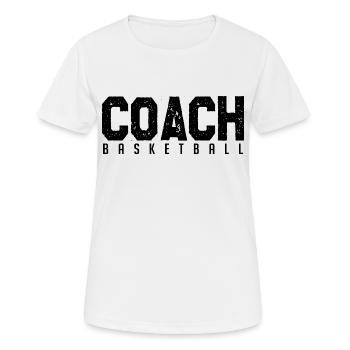 Basketball Coach. basketball coach. coach. - Women's Breathable T-Shirt - white - Front - AI Model Female 172 dark (172cm)