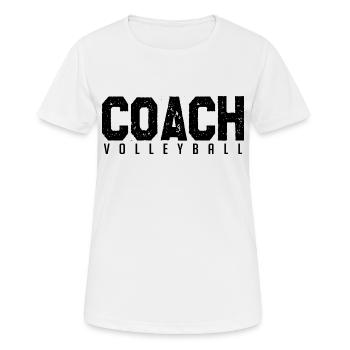 Volleyballtrainer. Volleyballtrainer. Trainer. - Frauen T-Shirt atmungsaktiv - Weiß - Vorne - AI Model Female 172 dark (172cm)