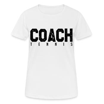 Tennis coach. tennis coach. Gift coach. - Women's Breathable T-Shirt - white - Front - AI Model Female 172 dark (172cm)