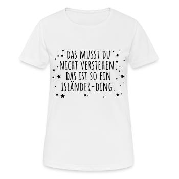 Isländer-Ding - Frauen T-Shirt atmungsaktiv - Weiß - Vorne - AI Model Female 172 dark (172cm)