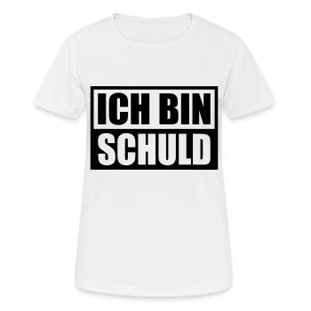 Ich bin Schuld | Farbe änderbar - Frauen T-Shirt atmungsaktiv - Weiß - Vorne - AI Model Female 172 dark (172cm)