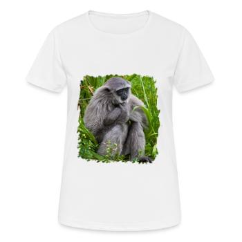 Monkey Monkey Gibbon monkey - Women's Breathable T-Shirt - white - Front - AI Model Female 172 dark (172cm)