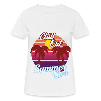 Sonnenuntergang - Frauen T-Shirt atmungsaktiv - Weiß - Vorne - AI Model Female 172 dark (172cm)