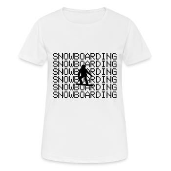 Snowboarden - Frauen T-Shirt atmungsaktiv - Weiß - Vorne - AI Model Female 172 dark (172cm)
