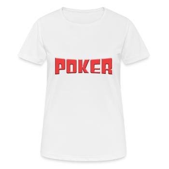 Poker - Frauen T-Shirt atmungsaktiv - Weiß - Vorne - AI Model Female 172 dark (172cm)