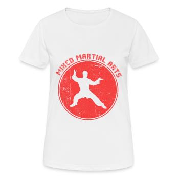 Kampfsport - Frauen T-Shirt atmungsaktiv - Weiß - Vorne - AI Model Female 172 dark (172cm)