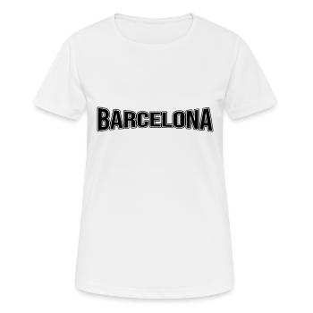 Barcelone - T-shirt respirant Femme - blanc - Devant - AI Model Female 172 dark (172cm)