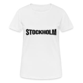 Stockholm - Frauen T-Shirt atmungsaktiv - Weiß - Vorne - AI Model Female 172 dark (172cm)