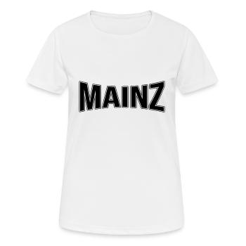Mainz - Frauen T-Shirt atmungsaktiv - Weiß - Vorne - AI Model Female 172 dark (172cm)