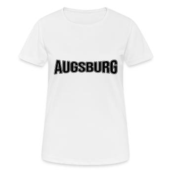 Augsburg - Frauen T-Shirt atmungsaktiv - Weiß - Vorne - AI Model Female 172 dark (172cm)