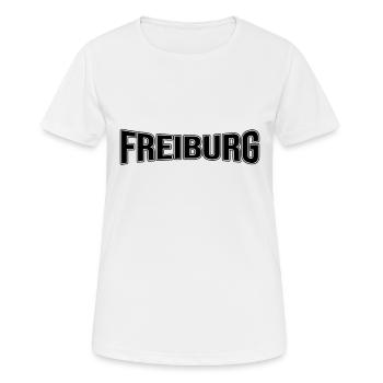 Freiburg - Frauen T-Shirt atmungsaktiv - Weiß - Vorne - AI Model Female 172 dark (172cm)