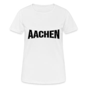Aix-la-Chapelle - T-shirt respirant Femme - blanc - Devant - AI Model Female 172 dark (172cm)
