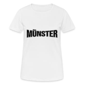 Münster - Frauen T-Shirt atmungsaktiv - Weiß - Vorne - AI Model Female 172 dark (172cm)