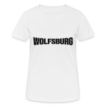 Wolfsburg - Frauen T-Shirt atmungsaktiv - Weiß - Vorne - AI Model Female 172 dark (172cm)