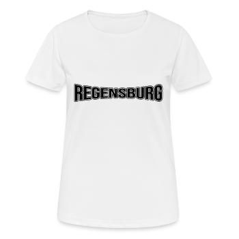 Regensburg - Frauen T-Shirt atmungsaktiv - Weiß - Vorne - AI Model Female 172 dark (172cm)