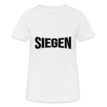 Siegen - Frauen T-Shirt atmungsaktiv - Weiß - Vorne - AI Model Female 172 dark (172cm)