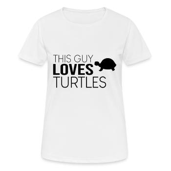 Typ Schildkröte Spruch - Frauen T-Shirt atmungsaktiv - Weiß - Vorne - AI Model Female 172 dark (172cm)