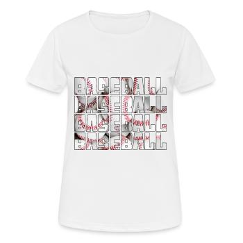 baseball - Frauen T-Shirt atmungsaktiv - Weiß - Vorne - AI Model Female 172 dark (172cm)
