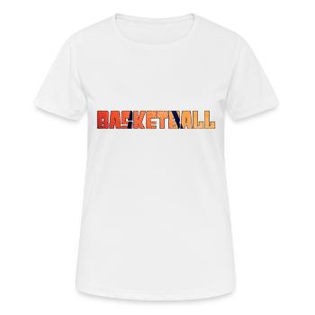 Basket-ball - T-shirt respirant Femme - blanc - Devant - AI Model Female 172 dark (172cm)