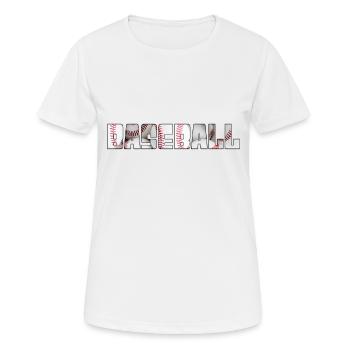 baseball - Frauen T-Shirt atmungsaktiv - Weiß - Vorne - AI Model Female 172 dark (172cm)