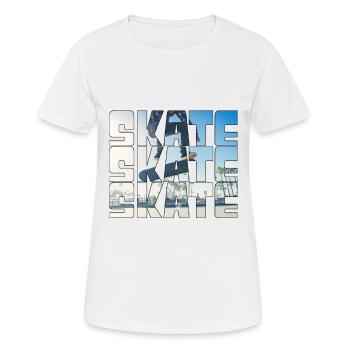 Skateboarding - Women's Breathable T-Shirt - white - Front - AI Model Female 172 dark (172cm)